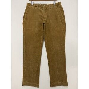 Polo Ralph Lauren Mens 34x32 Tan Brown Corduroy Pants Stretch Classic Fit Chino